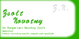 zsolt novotny business card